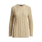 Ralph Lauren Side-zip Cotton Cable Sweater Sand
