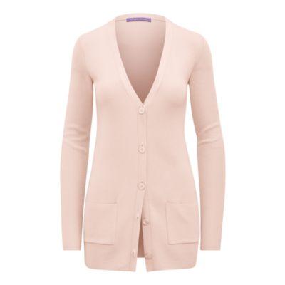 Ralph Lauren Merino-silk V-neck Cardigan Blush