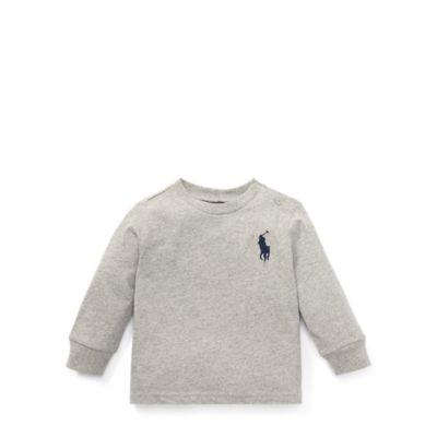 Ralph Lauren Cotton Long-sleeve T-shirt Andover Heather 9m