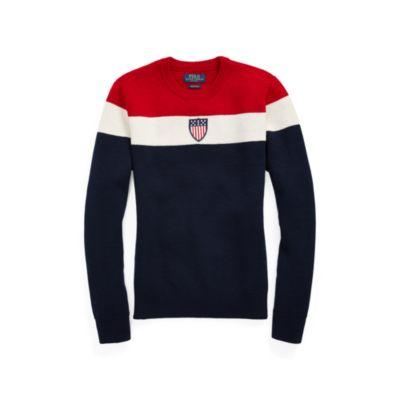Ralph Lauren Team Usa Ceremony Wool Sweater Multi