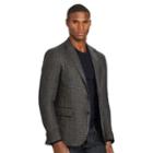 Polo Ralph Lauren Polo Linen Suit Jacket Grey And Black W Blue