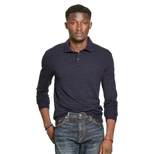 Polo Ralph Lauren Stretch Merino Wool Sweater Navy