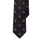 Ralph Lauren Pink Pony Silk Repp Tie Black/pink