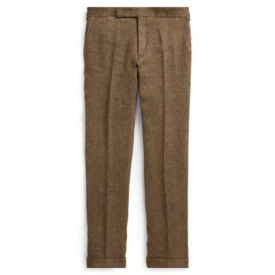 Ralph Lauren Polo Basket-weave Suit Trouser Brown/tan