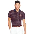 Ralph Lauren Polo Golf Custom-fit Striped Polo French Navy/active Orange