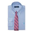 Polo Ralph Lauren Checked Cotton Dress Shirt Turq/wine Multi