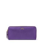 Ralph Lauren Leather Zip-around Wallet Purple