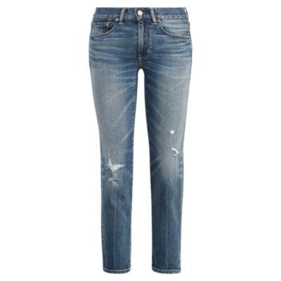 Ralph Lauren Waverly Straight Crop Jean Medium Indigo