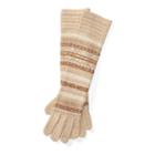 Ralph Lauren Lauren Striped Fair Isle Long Gloves Camel Tonal