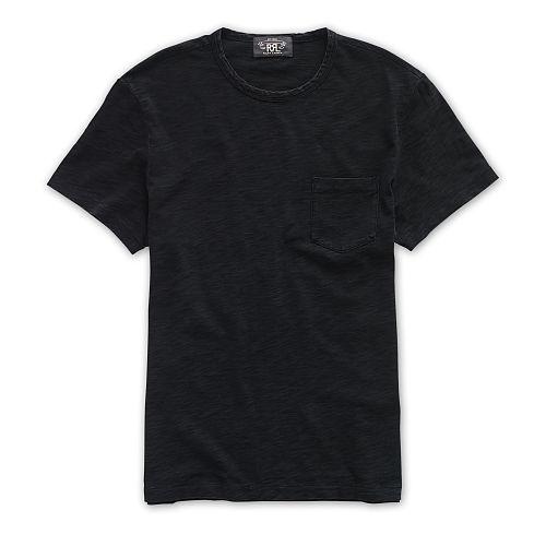 Ralph Lauren Rrl Slub Pocket Tee Black Indigo