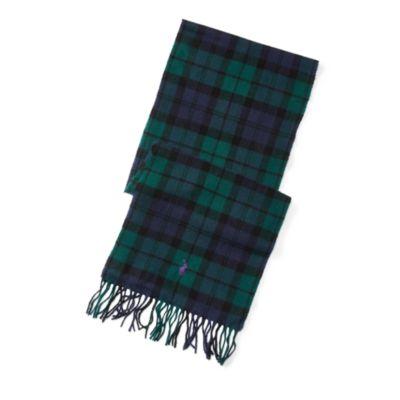 Ralph Lauren Tartan Wool Scarf Blackwatch Tartan