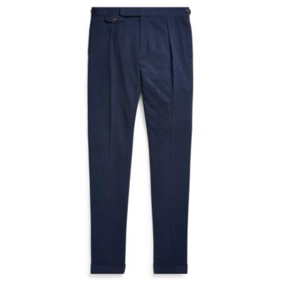 Ralph Lauren Seersucker Suit Trouser Navy And Black