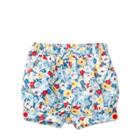 Ralph Lauren Floral Cotton Pull-on Short Blue Multi 6m