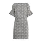 Ralph Lauren Embroidered Cotton Dress White/blk