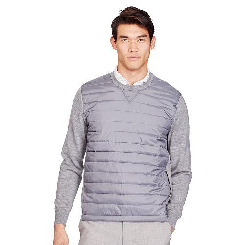 Ralph Lauren Polo Golf Paneled Merino Wool Sweater Classic Grey Heather