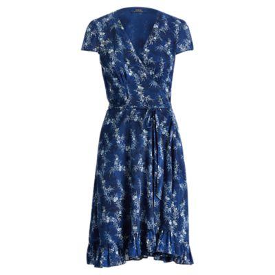 Ralph Lauren Floral Gauze Wrap Dress Floral