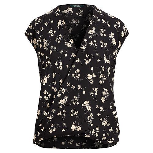 Ralph Lauren Lauren Petite Georgette V-neck Top