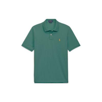 Ralph Lauren Custom Slim Fit Mesh Polo Eucalyptus