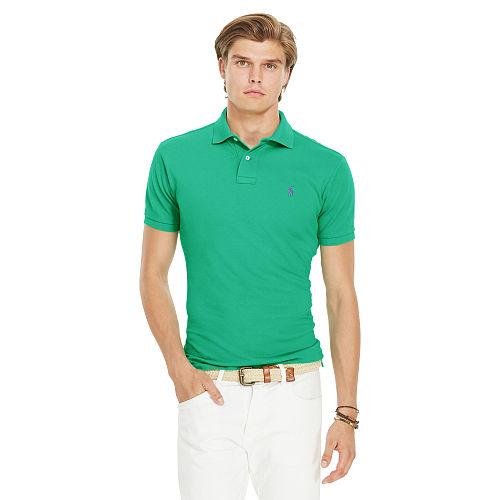 Polo Ralph Lauren Slim-fit Mesh Polo Shirt Pale Kelly