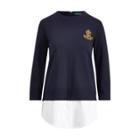 Ralph Lauren Bullion-patch Layered Shirt Rl Navy