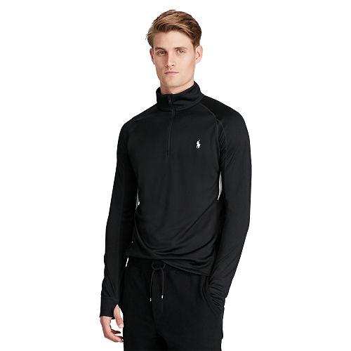 Polo Ralph Lauren Jersey Half-zip Pullover Polo Black/white