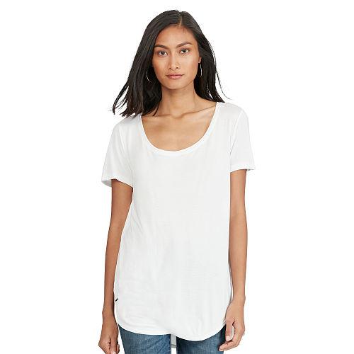 Polo Ralph Lauren Scoopneck Jersey Tee White