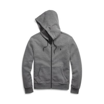 Ralph Lauren Double-knit Full-zip Hoodie Stadium Grey Heather