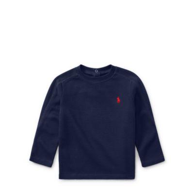 Ralph Lauren Waffle Cotton-blend T-shirt French Navy 3m