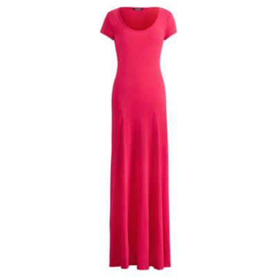 Ralph Lauren Jersey Scoopneck Maxidress Pink Poppy