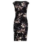 Ralph Lauren Floral Jersey Dress Black/peach/multi