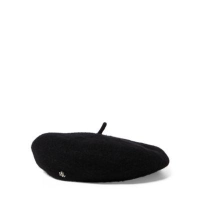 Ralph Lauren Basque Wool Beret Black