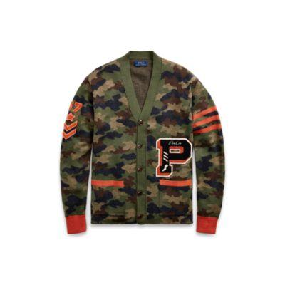 Ralph Lauren The Iconic Letterman Sweater Camo