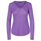 Ralph Lauren Lauren Silk-blend V-neck Sweater Deep Lilac