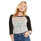 Ralph Lauren Denim & Supply Raglan Graphic Tee Vintage Grey And Black