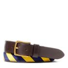 Polo Ralph Lauren Leather & Tie Silk Belt Navy/gold