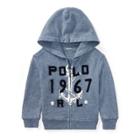 Ralph Lauren Cotton-blend Terry Hoodie Capri Blue Heather 9m