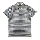 Ralph Lauren Rrl Striped Cotton Polo Shirt New Sand Worth Navy