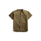 Ralph Lauren Herringbone Baseball Shirt Rl 109 Dusty Olive