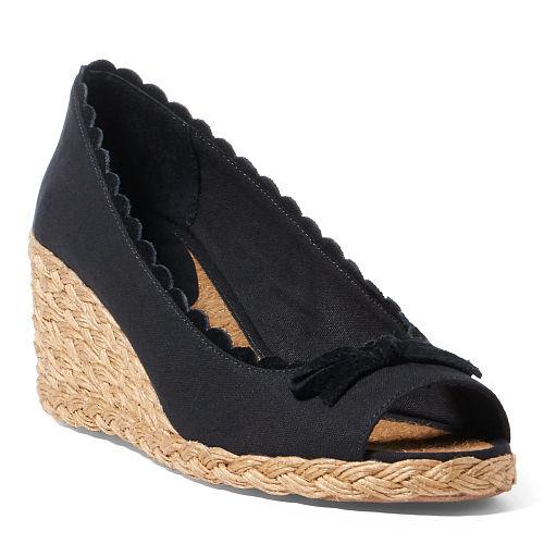 Ralph Lauren Lauren Chaning Canvas Espadrille Black