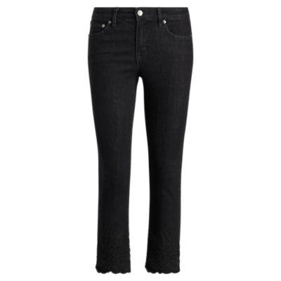 Ralph Lauren Striped Skinny Jean Dark Tropic Wash