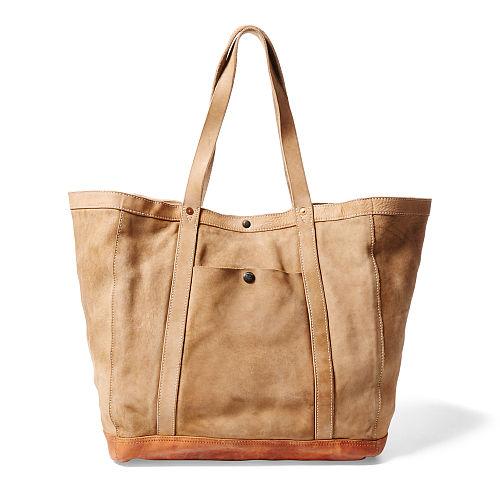 Ralph Lauren Rrl Leather Murphy Tote Greige Tan