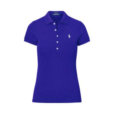 Ralph Lauren Slim Fit Cotton Mesh Polo Flag Royal