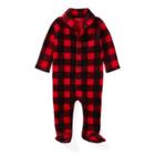 Ralph Lauren Checked Fleece Shawl Coverall Buffalo Check 6m