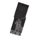 Ralph Lauren Big Pony Virgin Wool Scarf Dk Grnt Hr/fwn Gry Hr