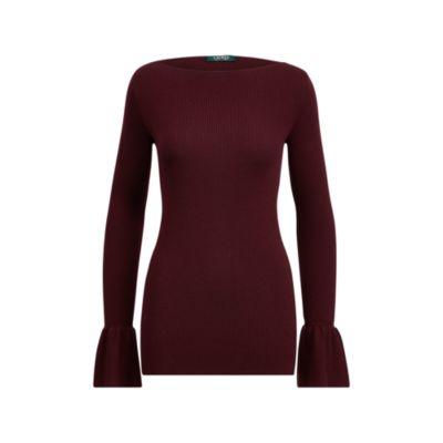 Ralph Lauren Bell-sleeve Sweater Red Sangria