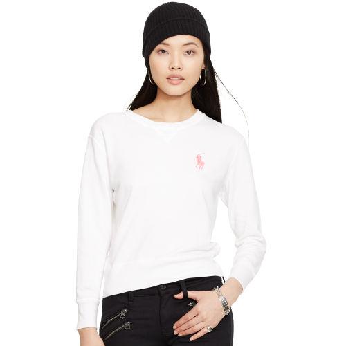 Ralph Lauren Pink Pony Pink Pony Crewneck Sweatshirt White