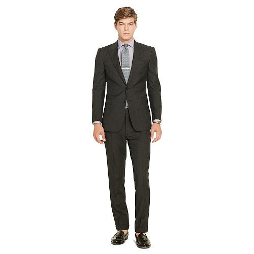Polo Ralph Lauren Connery Wool Sharkskin Suit Grey Multi