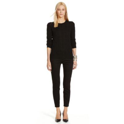 Ralph Lauren Cable-knit Cashmere Sweater Black