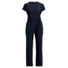 Ralph Lauren Jersey Wide-leg Jumpsuit Rl Navy