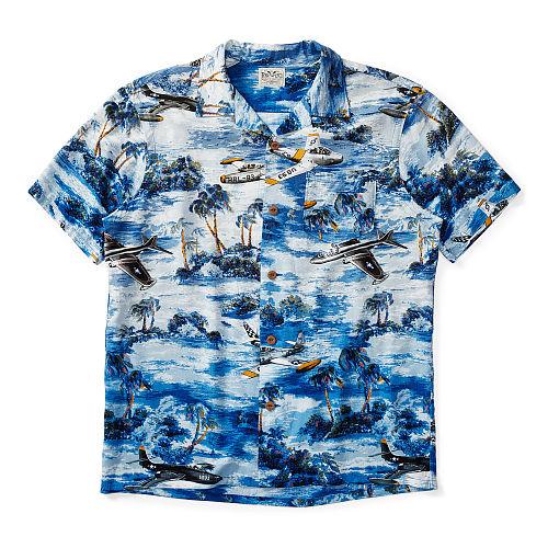 Ralph Lauren Rrl Hawaiian-print Camp Shirt Rl 890 Blue Multi